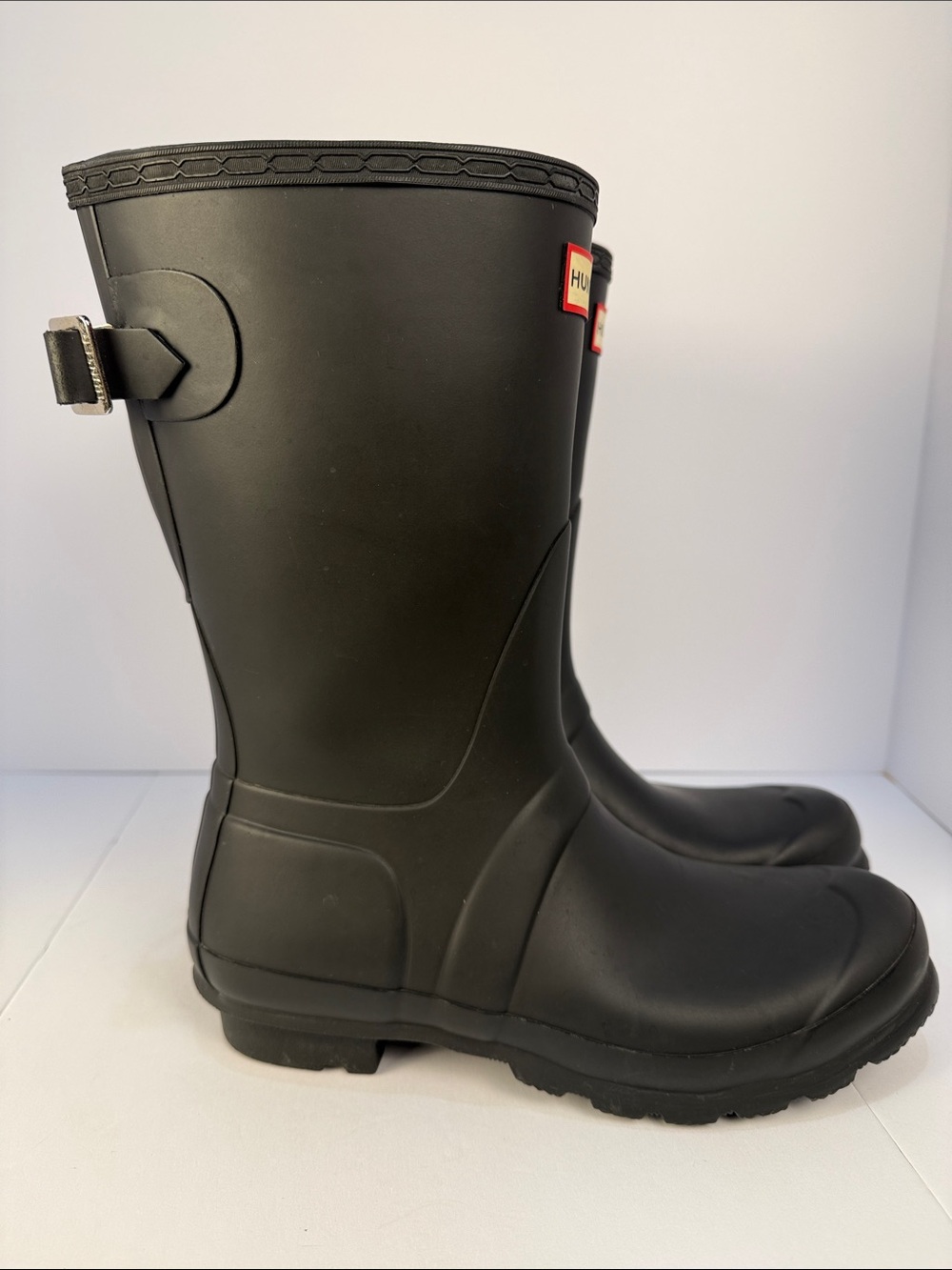 Hunter Black Mid-Calf Rain Boots - Picture 3 of 16